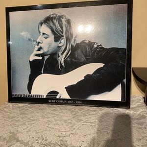 Rare Vintage Kurt Cobain Poster Plaque Made in England 20”x 16”